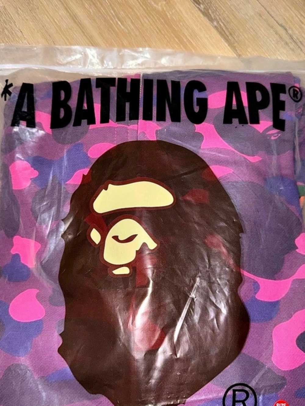 A Bathing Ape Color Camo Shark Full Zip Hoodie Purple Pink XL - Picture 4 of 6